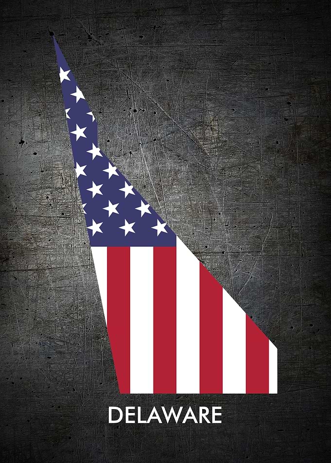 Delware Metal Flag