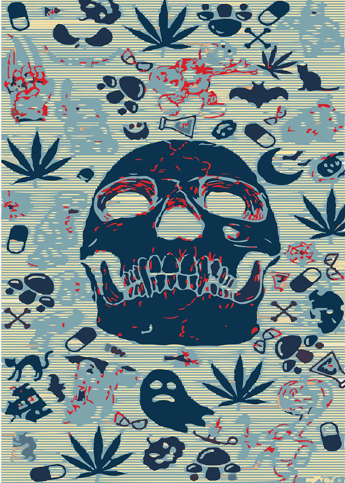 Doodle Of Skull