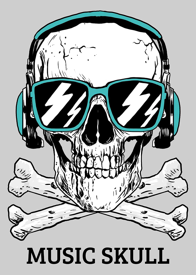 Music Skull Skeleton