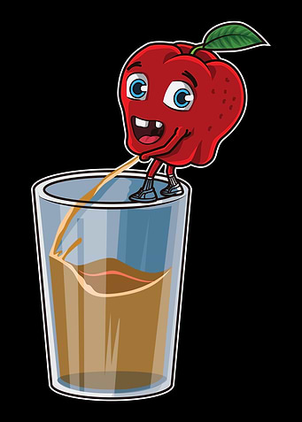 Apple Pees In Glass