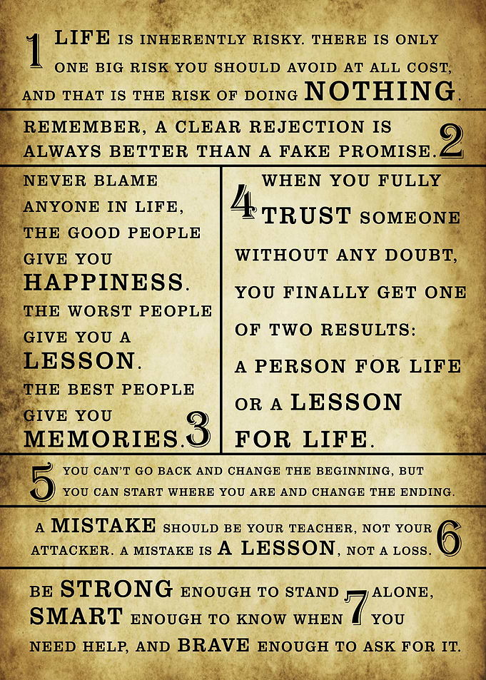 7 Important Life Lessons