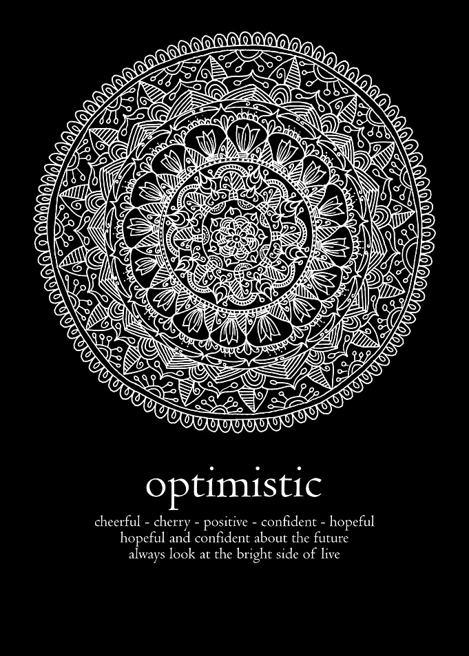 Mandala word optimistic