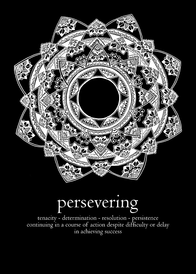 Mandala word persevering