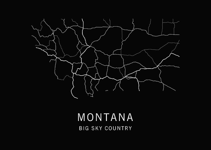 Montana State Road Map
