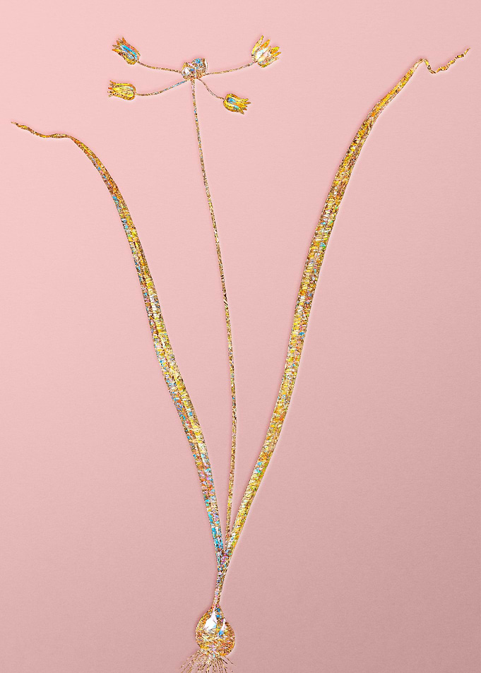 Pink Rainbow Mosaic Flower