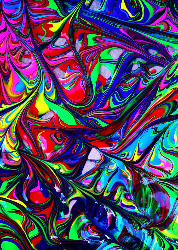 Abstract Swirl Painting
