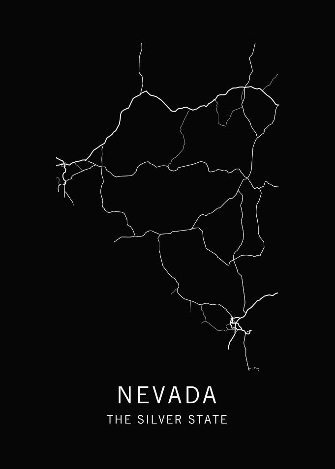 Nevada State Road Map
