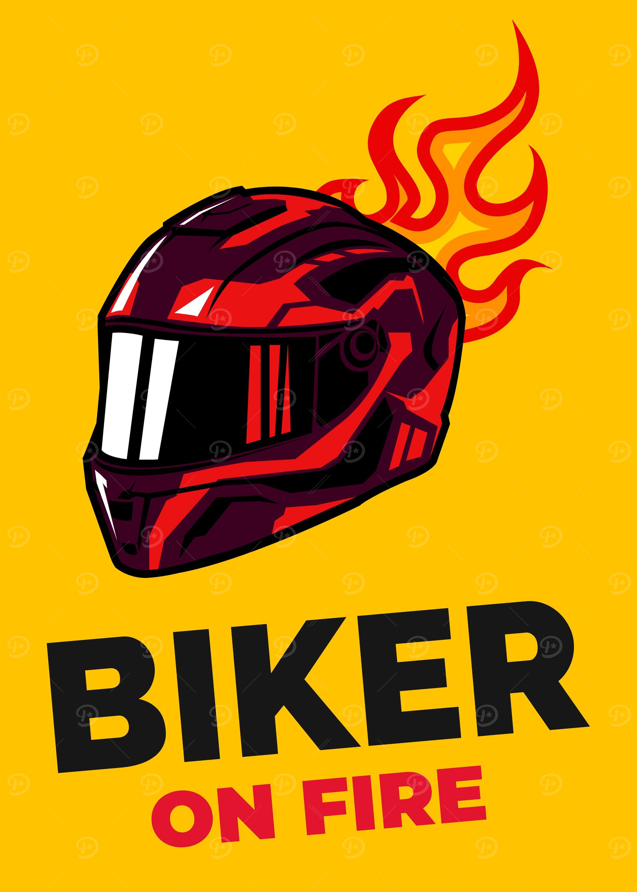 Motorbiker on Fire