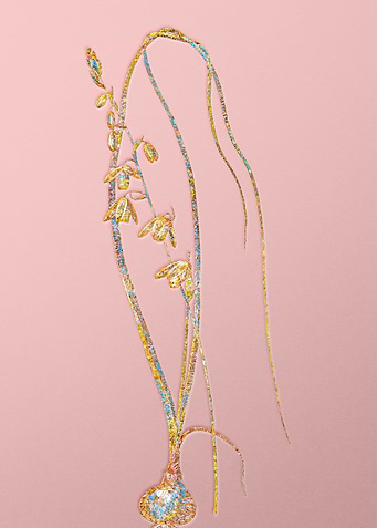 Pink Rainbow Mosaic Flower