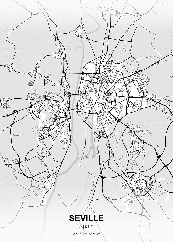 seville city map white