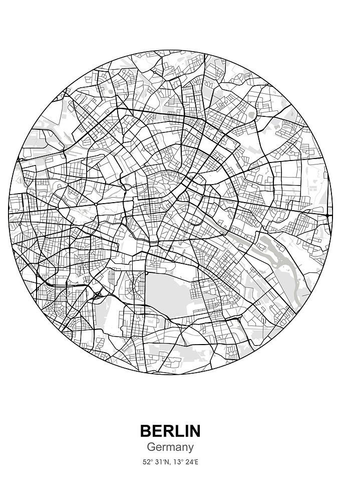 berlin circle map white