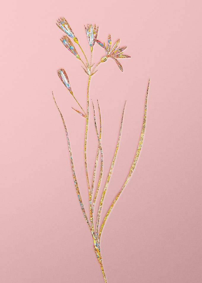 Gold Rainbow Mosaic Flower