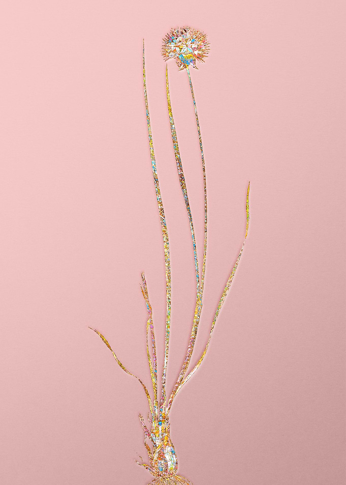 Pink Rainbow Mosaic Flower