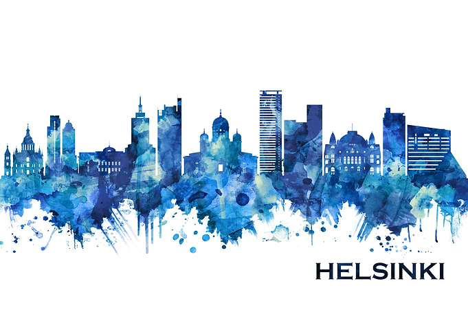 Helsinki Finland Skyline
