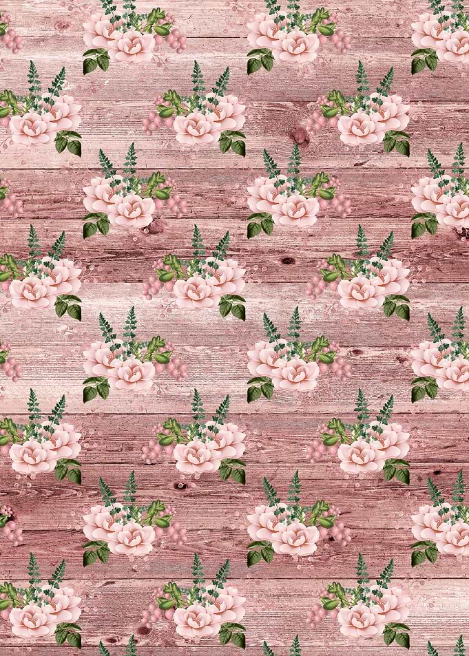 Blush Floral on Wood 15