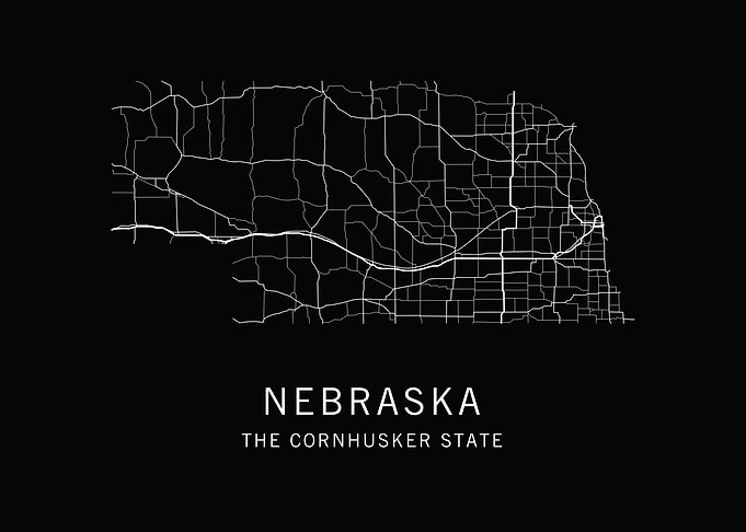 Nebraska State Road Map
