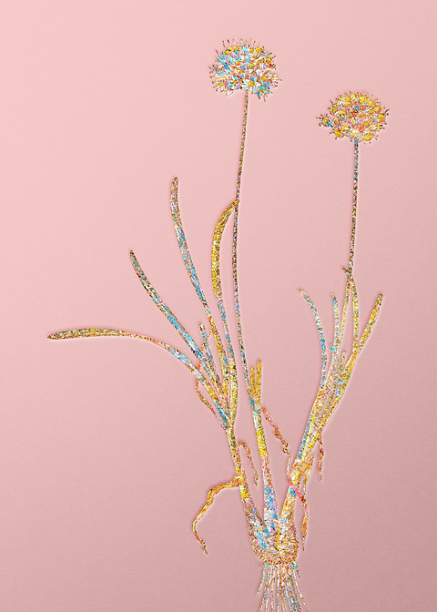 Pink Rainbow Mosaic Flower