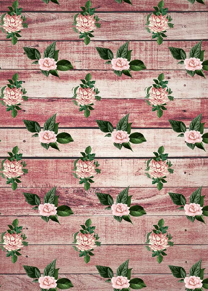 Blush Floral on Wood 11