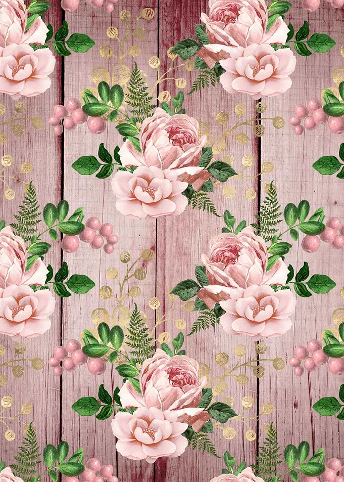 Blush Floral on Wood 10
