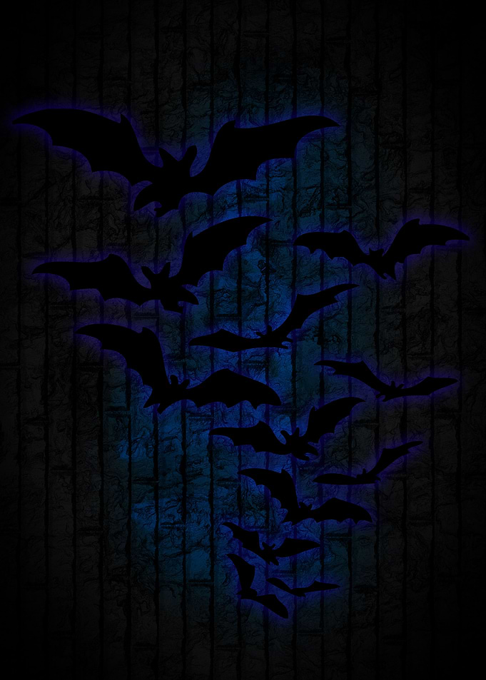 wall with bats
