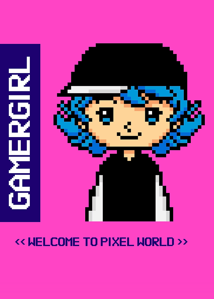 Gamergirl Pixelated Gaming