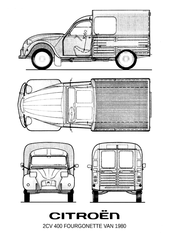 BNW Citroen 2CV 400 Fourgo