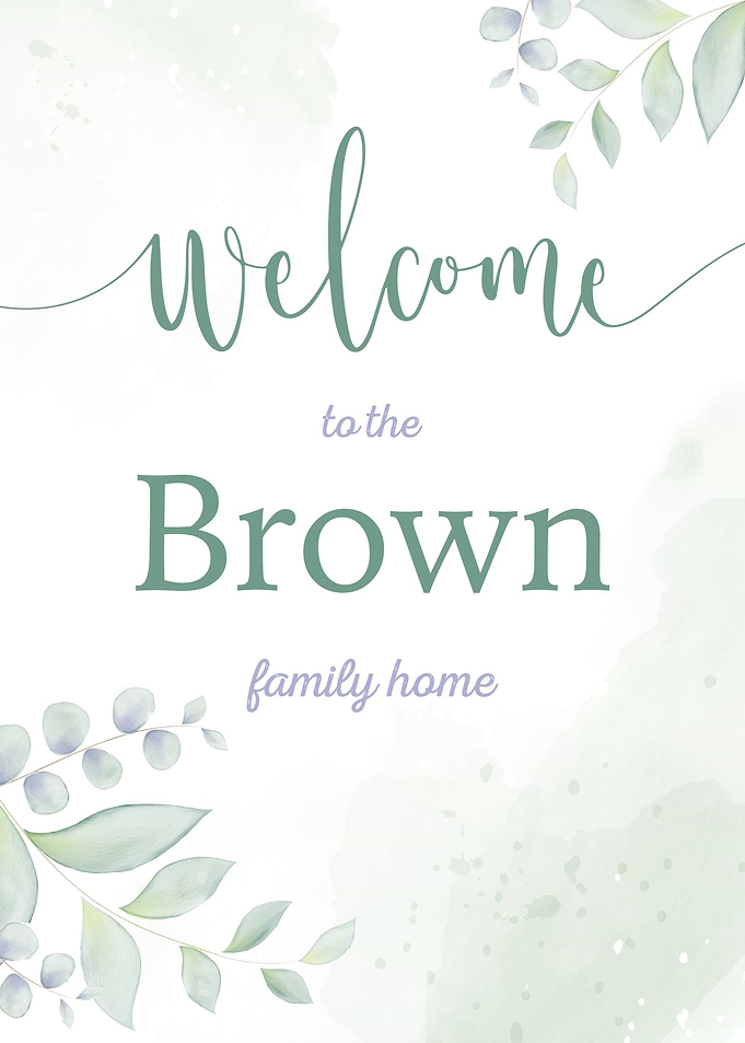 Welcome Brown Family