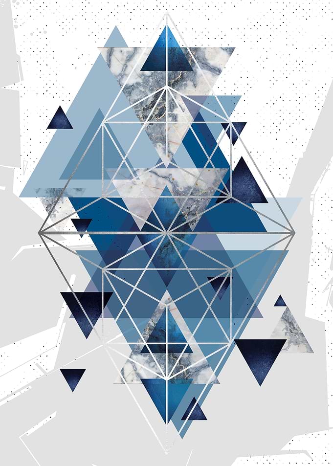 Blue and Silver Geo
