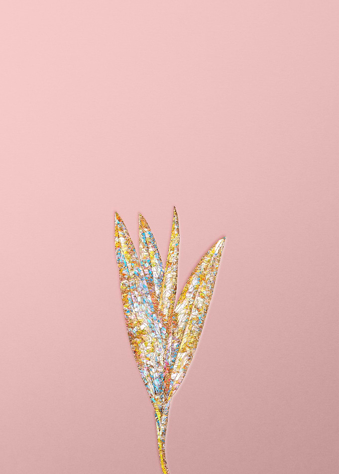 Pink Crystal Mosaic Flower