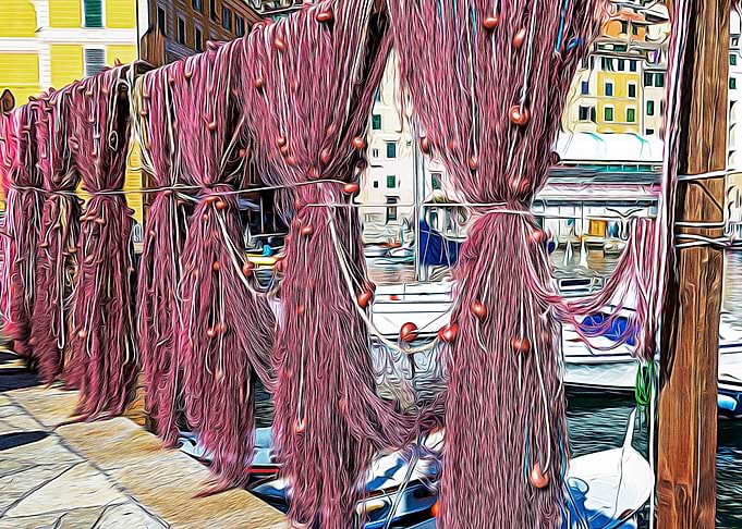 Fishing nets in Liguria