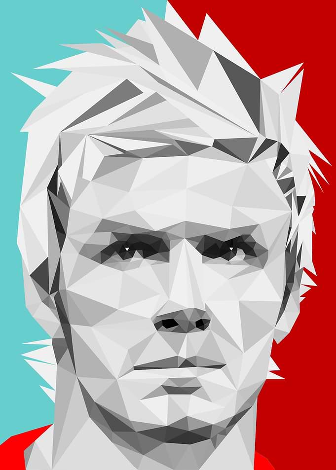 David Beckham Poly Art