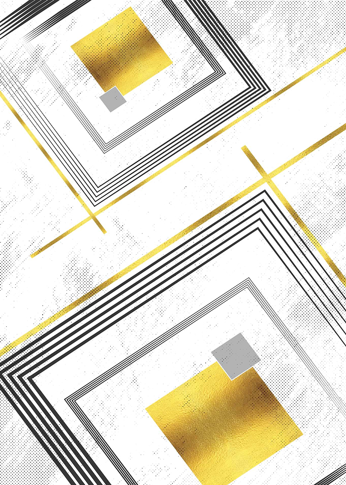 Geometric Art No 6 gold