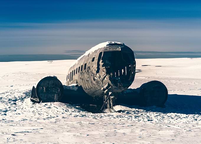 Vintage plane crash