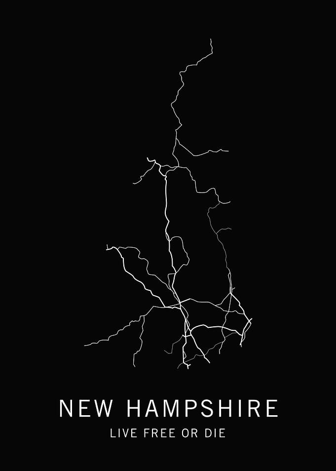 New Hampshire Road Map