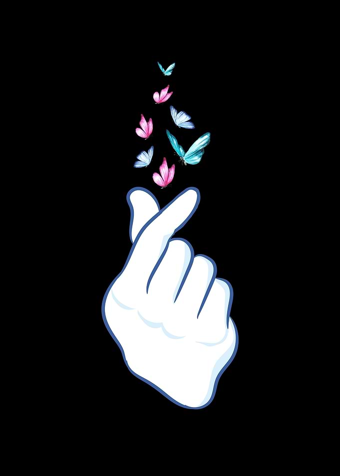 Korean Pop Hand Butterfly
