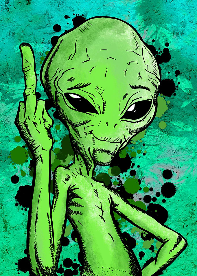 Antisocial Alien Drawing