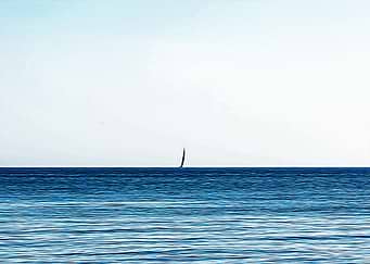 Boat on the horizon