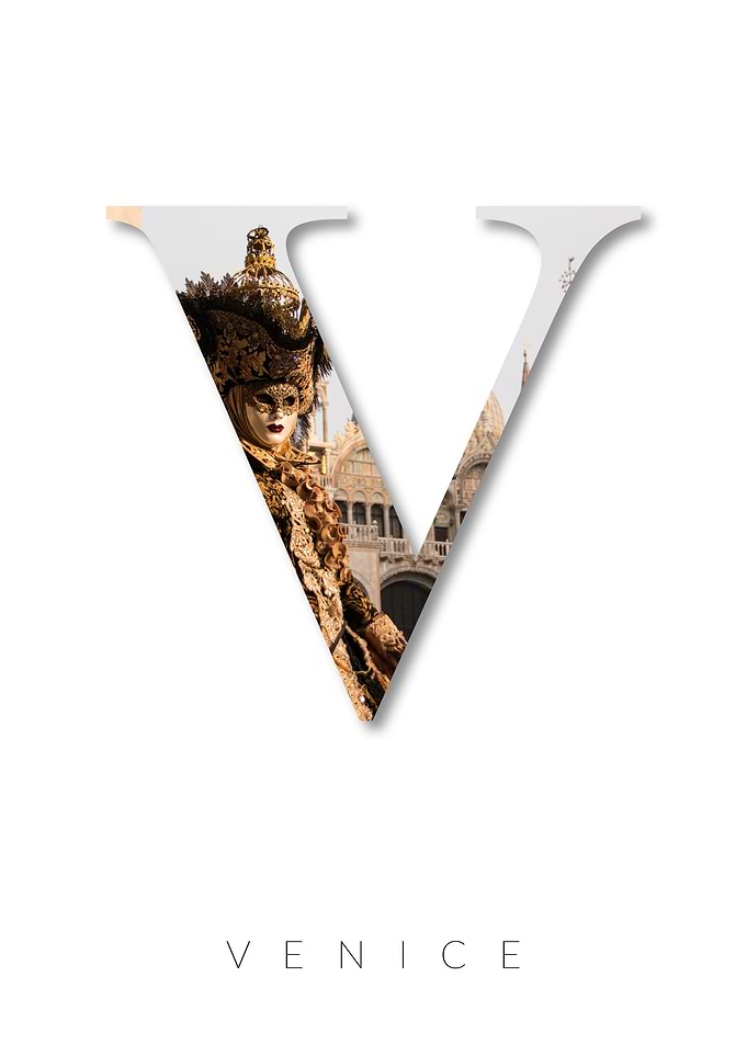 Alphabet Letter V Venice