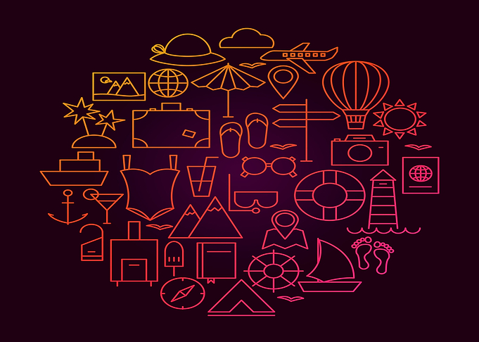 Travel Icons Pattern