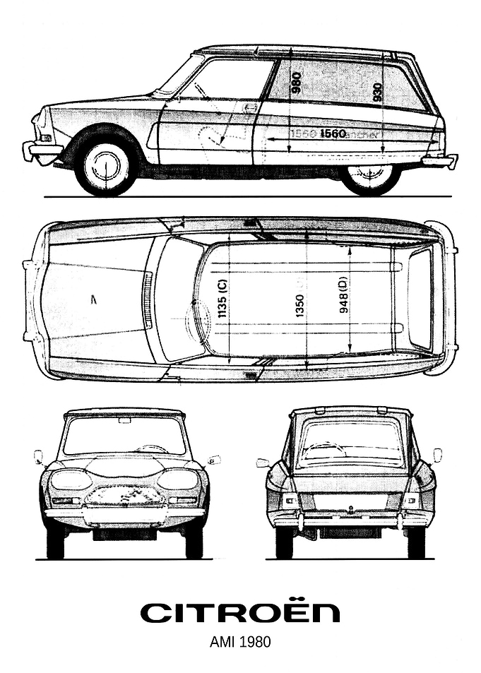 BNW Citroen Ami 1980