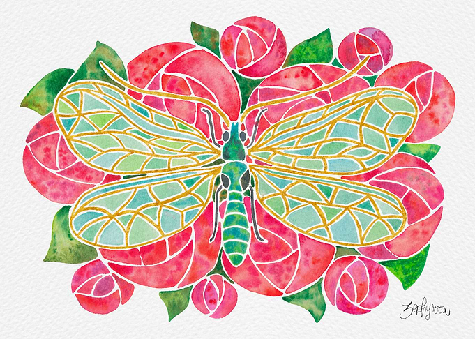 Watercolour Insect