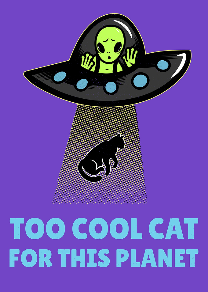 Too Cool Cat UFO Space