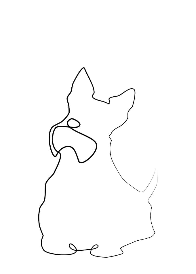 One line dog
