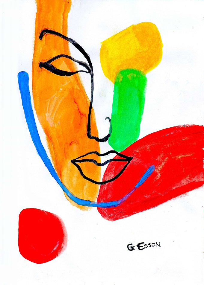 Face With Blue Line
