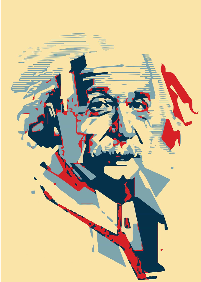 albert einstein popart