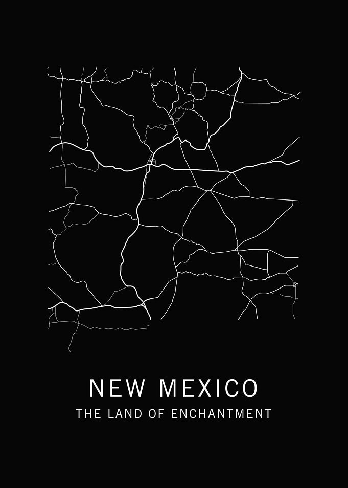 New Mexico State Road Map