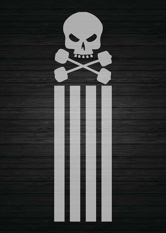 Skull Barbell Stripes