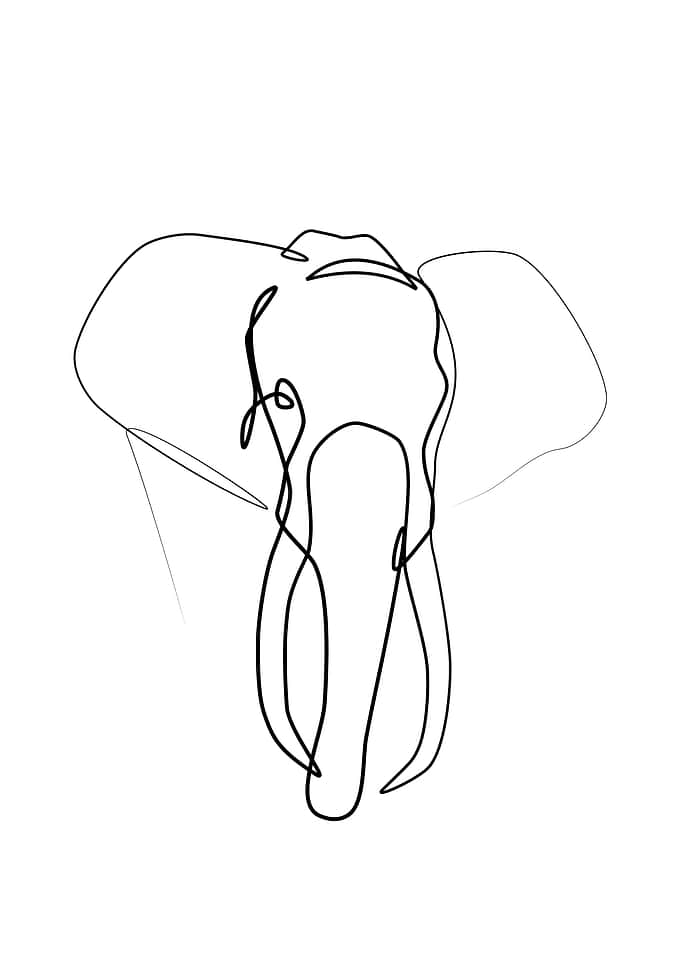 One Line Elephant