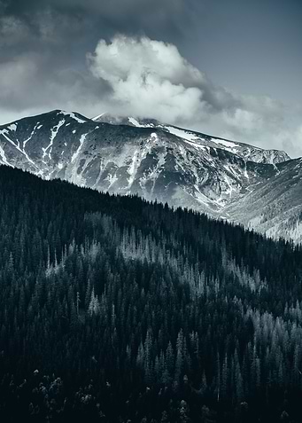 Cloud over mountain
