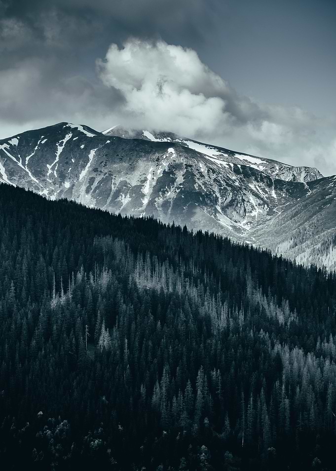Cloud over mountain